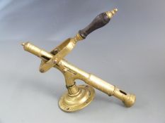 'The Merritt' brass bar mounted corkscrew