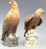 Beswick Golden Eagle whisky decanter and a Royal Doulton Golden Eagle, tallest 27cm