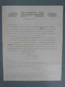 William Henry Davies (Nailsworth interest poet) letter from publishers The Gregynog Press,