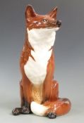 Beswick fireside fox with circular backstamp, H31cm