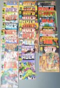Thirty Marvel comics comprising The Incredible Hulk 122, 132, 300, 315-320, 322, 335, 347 and 348,