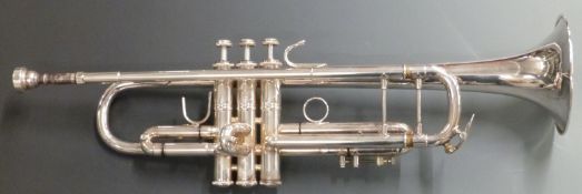 Stradivarius model 37 Vincent Bach trumpet, reg no ML176437, in Selmer case