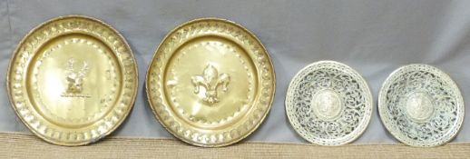 A pair of Coalbrookdale shallow cast dishes, marked Coalbrookdale to reverse, together with a pair