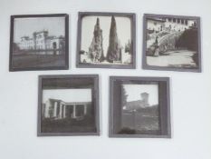 Two boxes of glass slides to include Zermatt, Switzerland, Pompeii, Rome and other likely Italian