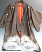 A Japanese kimono with crane decoration