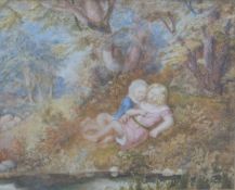 Guido Reni Bach RI, ROI (1828-1905) watercolour, Babes in the Wood, signed lower left, 33 x 41cm,