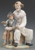 Nao figures of a clown teaching the accordion, H31cm
