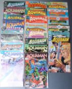 Twenty-two DC Comics Aquaman comprising 1 x6, 2, 3 x2, 4 x3, 7, 10, 57, 61, 71, 72, 442-444 and 451.
