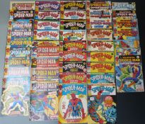 Forty-three Marvel Spider-Man comics comprising Comics Weekly numbers 43, 51, 63, 73, 79, 87, 101,