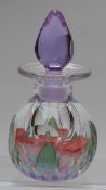 Caithness 'Dewdrop' paperweight scent bottle or inkwell, height 15cm