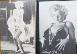 Two Marilyn Monroe framed posters, each approx 88 x 58cm
