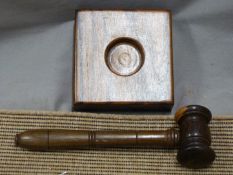 Auctioneer's gavel and block