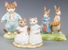 Beswick Beatrix Potter figures Flopsy and Benjamin Bunny (P4155), Beswick Tom Kitten limited edition