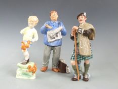 Royal Doulton figure The Laird HN2361, The Parisian and and Royal Worcester figure October,