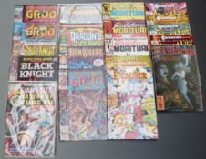 Twenty Marvel comics comprising Giant-Size Master Of Kung Fu 2, Black Knight 17 and 97, Sergio