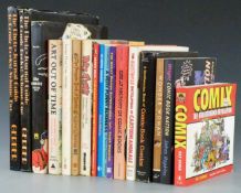 Seventeen comic related books including The Photo-Journal Guide to Comic Books 1 and 2, Art Out of