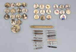 Collection of Victorian/Edwardian lapel/collectors badges including military figures, commemorative,