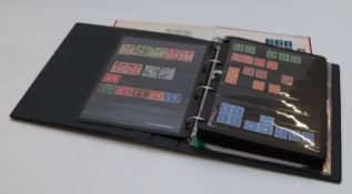 GB stamp collection in a ring file and stockbook. Mostly mint including George VI and Machins