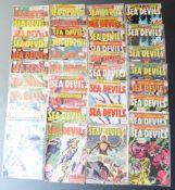 Thirty-six DC comics Sea Devils Showcase 28 x2 and 4 x2, 5 x2, 6-8, 9 x2, 10, 11, 13, 15-17, 19-