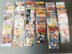 One-hundred-and-five Batman related DC comics including Manbat, Shadow of the Bat, Batman The