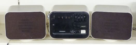 Prominent TCM-3200 retro stereo eight track digital clock radio with speakers