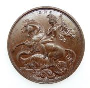 Victorian commemorative bronze medal celebrating the marriage of Prince Albert to Queen Victoria