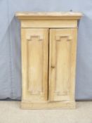 Pine wall mounted (spice) cupboard, W63 x D95 x H16cm