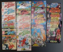 Eighteen DC comics comprising The Young All-Stars 1-6, 8-14, 16 19, 20 and 31 and All Star Comics
