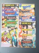 Nine DC comics The Hawke & The Dove comprising 1-3 and 6, Showcase 75 x2, Hawke & Dove 1 and 6 and