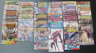 Forty-six Marvel comics comprising Logan's Run 1-7, Ant-Man 7, 47 and 48, War Of The Worlds 18 and