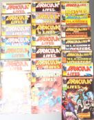 Twenty-one Marvel Dracula Lives comics comprising numbers 3, 6, 9, 13, 15, 19, 31, 35, 36, 38, 39,