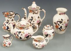 A collection of Mason's 'Mandalay' including teapot, coffee pot etc, tallest 26cm