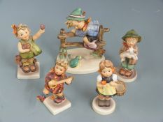 Five Goebel Hummel figures