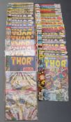 Twenty-nine Marvel Comics Thor comprising The Mighty Thor Starring In Tales Of Asgard 1 and Thor