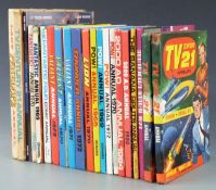 Twenty-one various annuals including TV21, Pow!, 2000 AD, Valiant, Thunder, Lion, Lady Penelope,