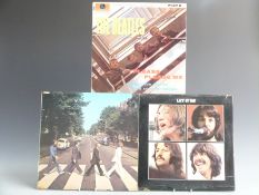 The Beatles - Please Please Me (PMC1202), record appears Ex, cover VG; Abbey Road (PCS7088) and