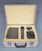 Sennheiser EW 100 G2 microphone with True Diversity Receiver EW 100 GZ and cables, in metal hard