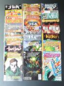 Forty-six DC comics including Blitzkrieg, Heart Throb, JSA, Justice League of America, Paradise