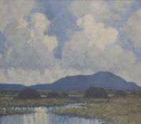 Paul Henry RHA, print 'A Showery Day' County Kerry, Ireland, 42 x 47cm, framed and glazed