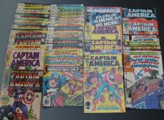 Thirty-four Marvel Comics Captain America comprising 100, 104, 123, 133, 135, 160, 188, 189, 192,