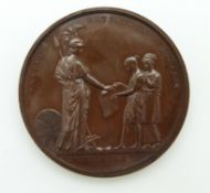 William VI bronze medal for the Native Education Society, Bombay, the bust Mountstuart