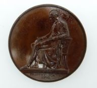 Victorian bronze laudatory / commemorative medal for Francis Chantrey, sculptor (1781-1841),