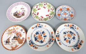 Three 19th/ 20thC Japanese Imari plates, a Japanese Satsuma plate, and two other plates