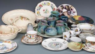 Earthenware studio pottery coffee ware, Tom & Jerry child's tea ware, Susie Cooper meat plate,