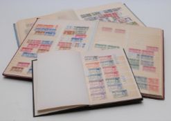 Three stockbooks of Commonwealth omnibus stamps