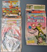 Sixteen DC comics All American Men of War comprising 14, 17, 21, 24, 54, 75, 77 x2, 81, 84 x2, 89,