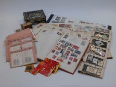 All world stamp albums, Ace series packets, stock book, a few GB mint unused QEII etc