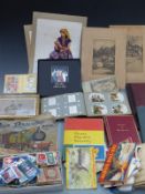 A group of ephemera including Victorian scrap album 'Crests and Monograms', unused minute book,