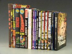Seventeen Marvel and DC Jack Kirby illustrated comic books including Superheroes, Crime, The
