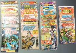 Thirty-two DC comics comprising Our Fighting Forces Hellcats 108, Army At War Millennium Edition